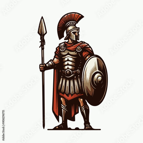 roman officer vector illustration