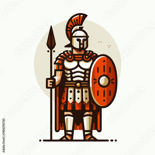 roman officer vector illustration