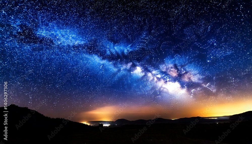 Fototapeta premium shining milky way in a starry night sky 