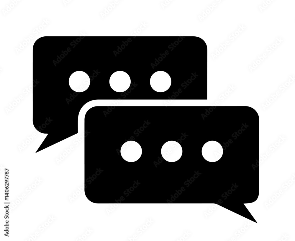 Two speech bubbles, message with ellipsis, ongoing conversation or messaging, communication, and online chat interaction. continuous dialogue, digital communication exchang
Two speech bubbles, message with ellipsis, ongoing conversation or messaging, communication, and online chat interaction. continuous dialogue, digital communication exchang