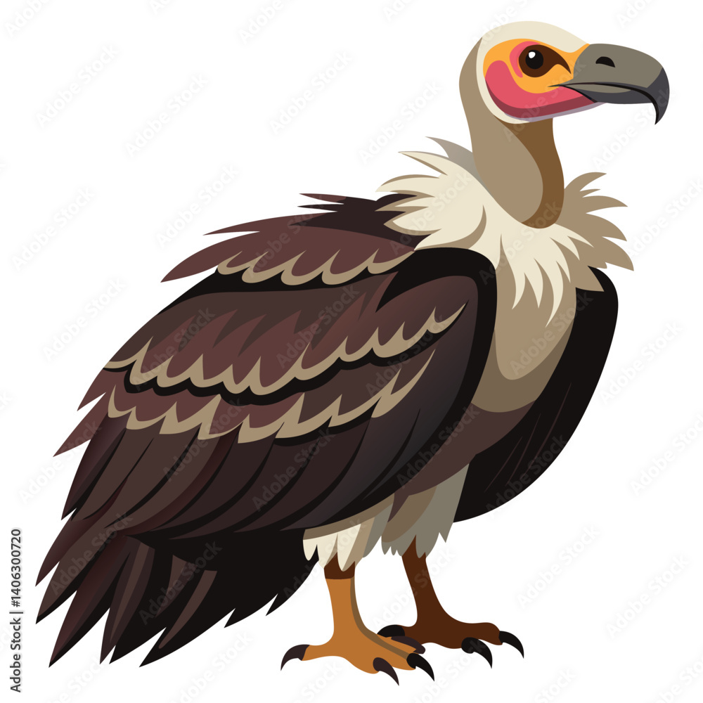 Fototapeta premium Vulture isolated on white background