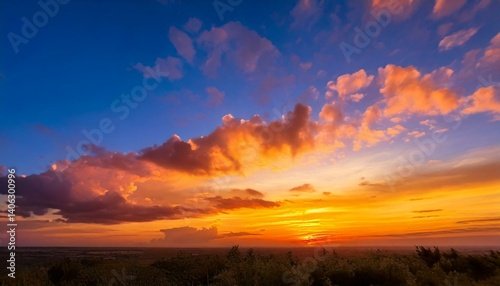  Sunset Sky Clouds in the evening with Red, Orange, Yellow and purple sunlight on Golden hour.j