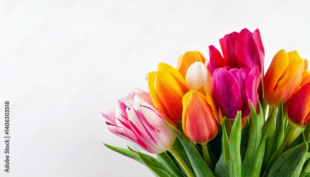 Tulips. Beautiful bouquet .Colorful flowers on white background. Tulips. Beautiful bouquet .Colorful flowers on white background.