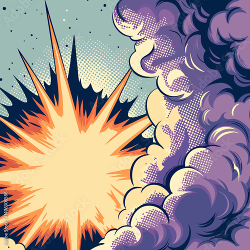 Comic Book Explosion Background