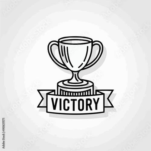 vector illustration of a trophy cup