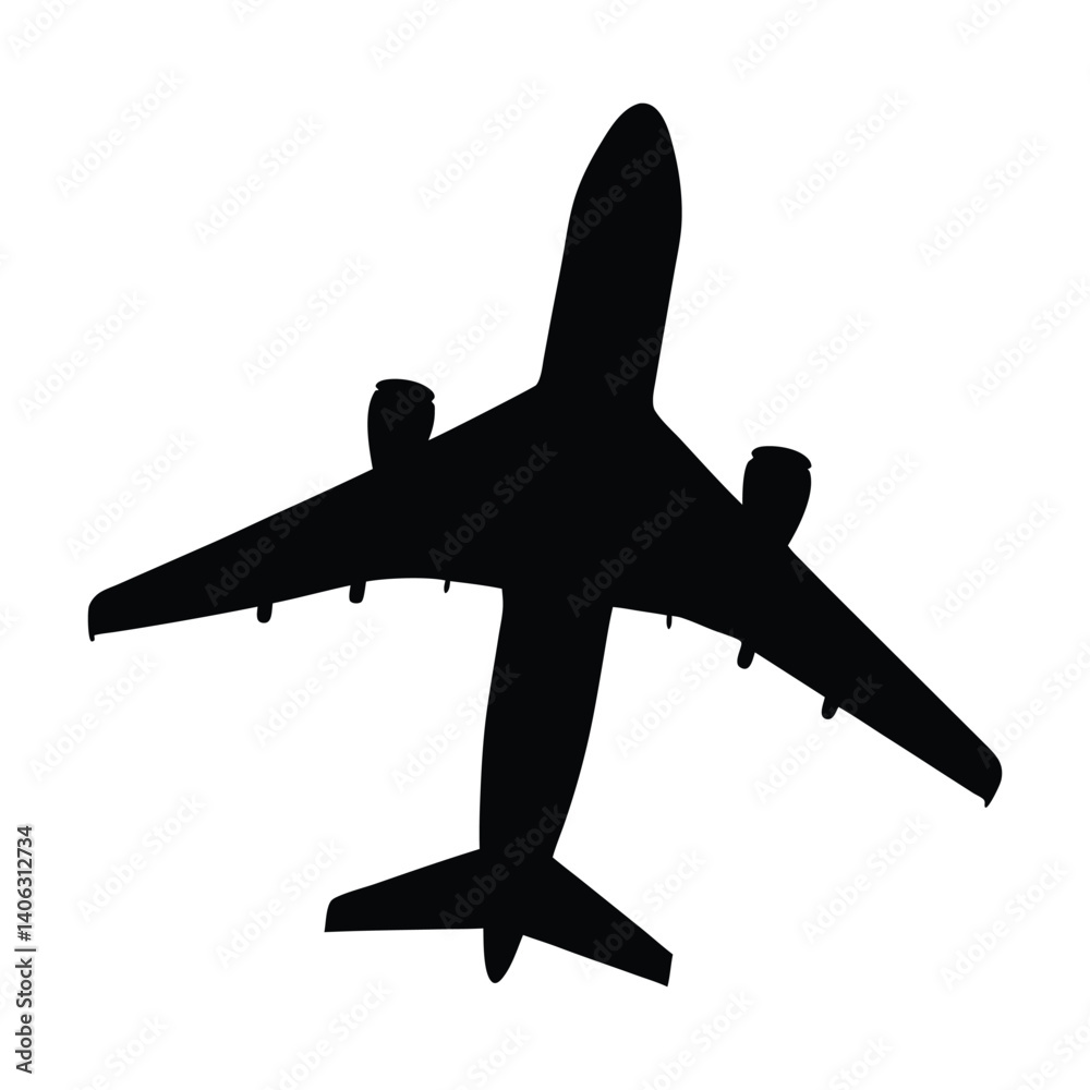 Plane vector silhouette