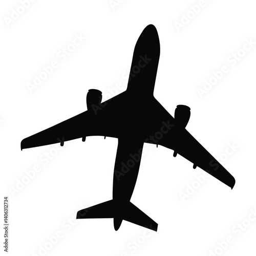 Obraz na płótnie Plane vector silhouette w salonie