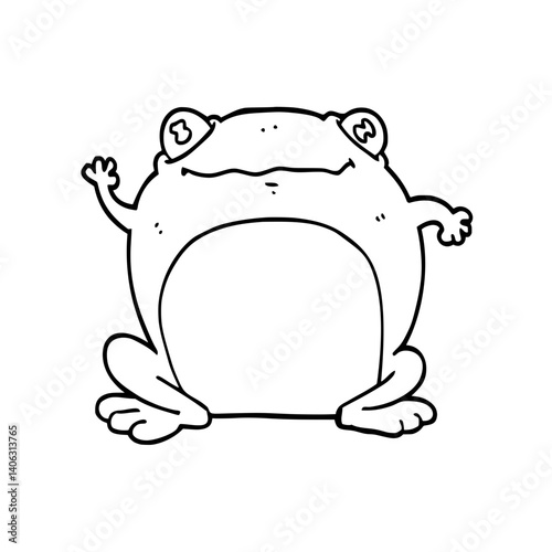 frog on a white background