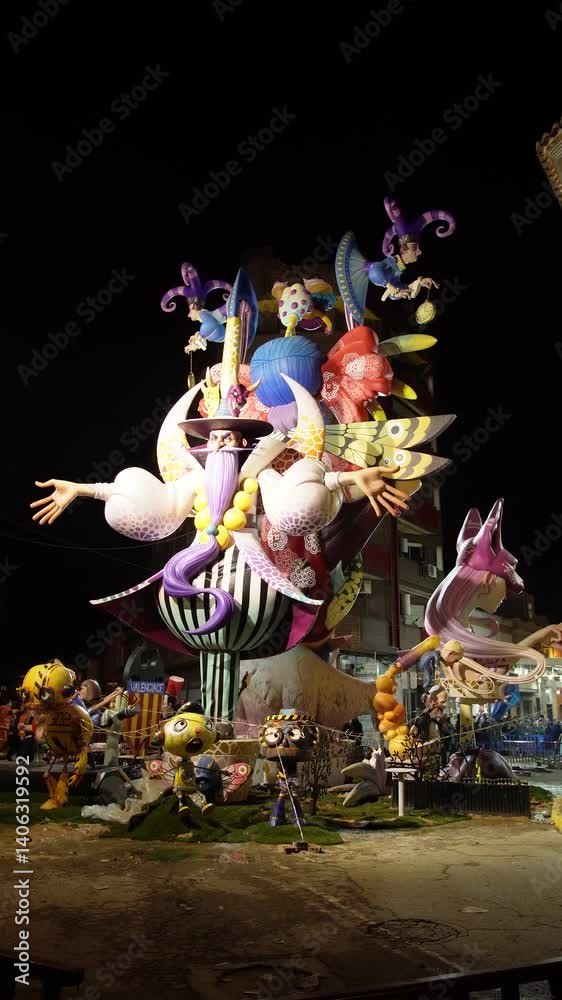 popular fallas figures created in Valencia Spain