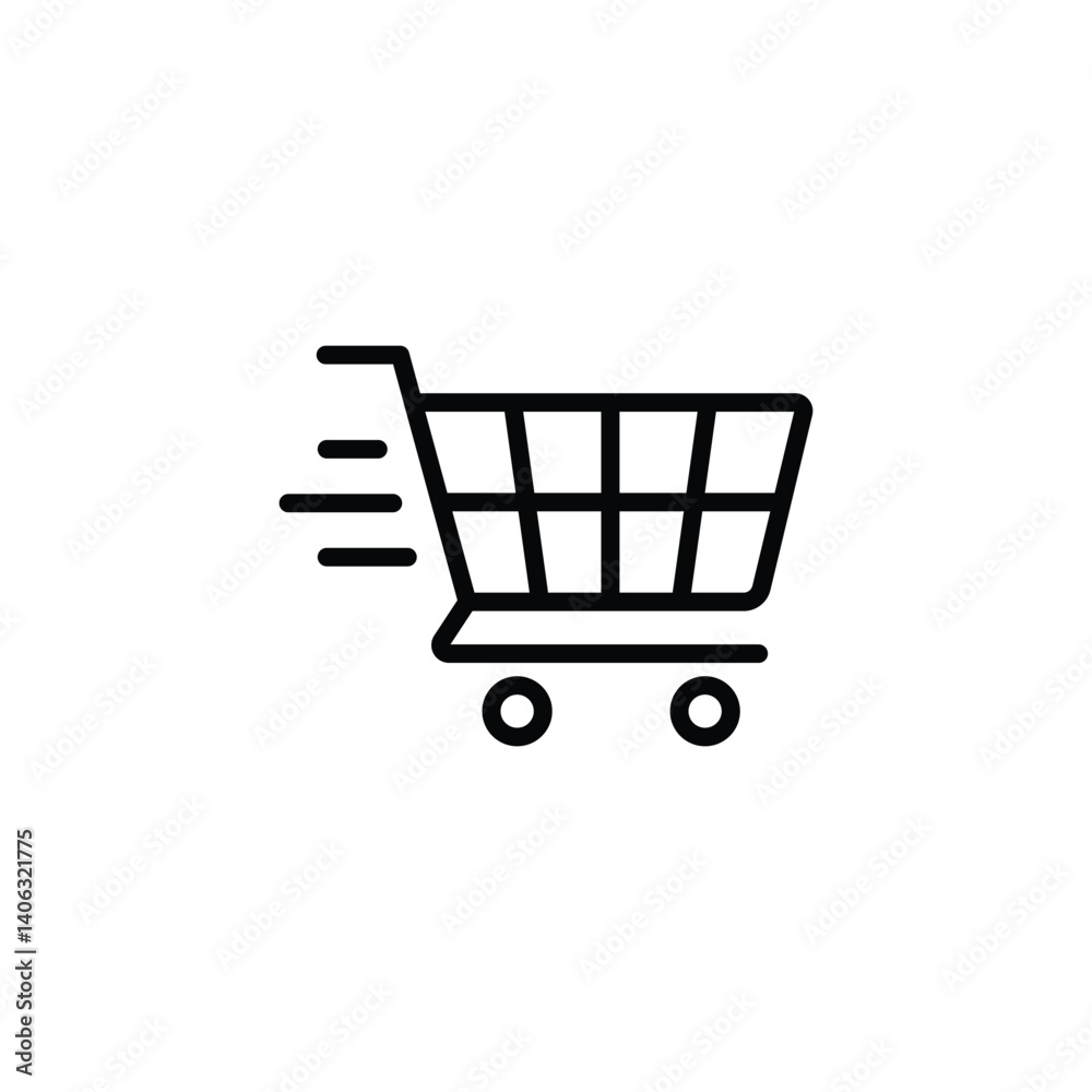 Shopping cart icon vector Shopping cart icon vector
