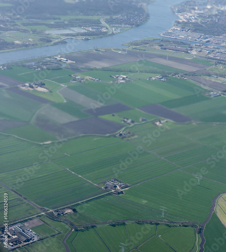 Obraz na płótnie Netherlands, Holland, Dutch, a close up of a hillside view of a city w salonie
