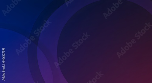Abstract Background with Overlapping Circles in Blue and Purple