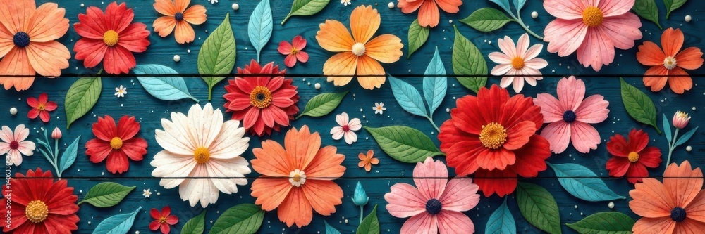 Floral Pattern on Wooden Pallet , patterns, nature Floral Pattern on Wooden Pallet , patterns, nature