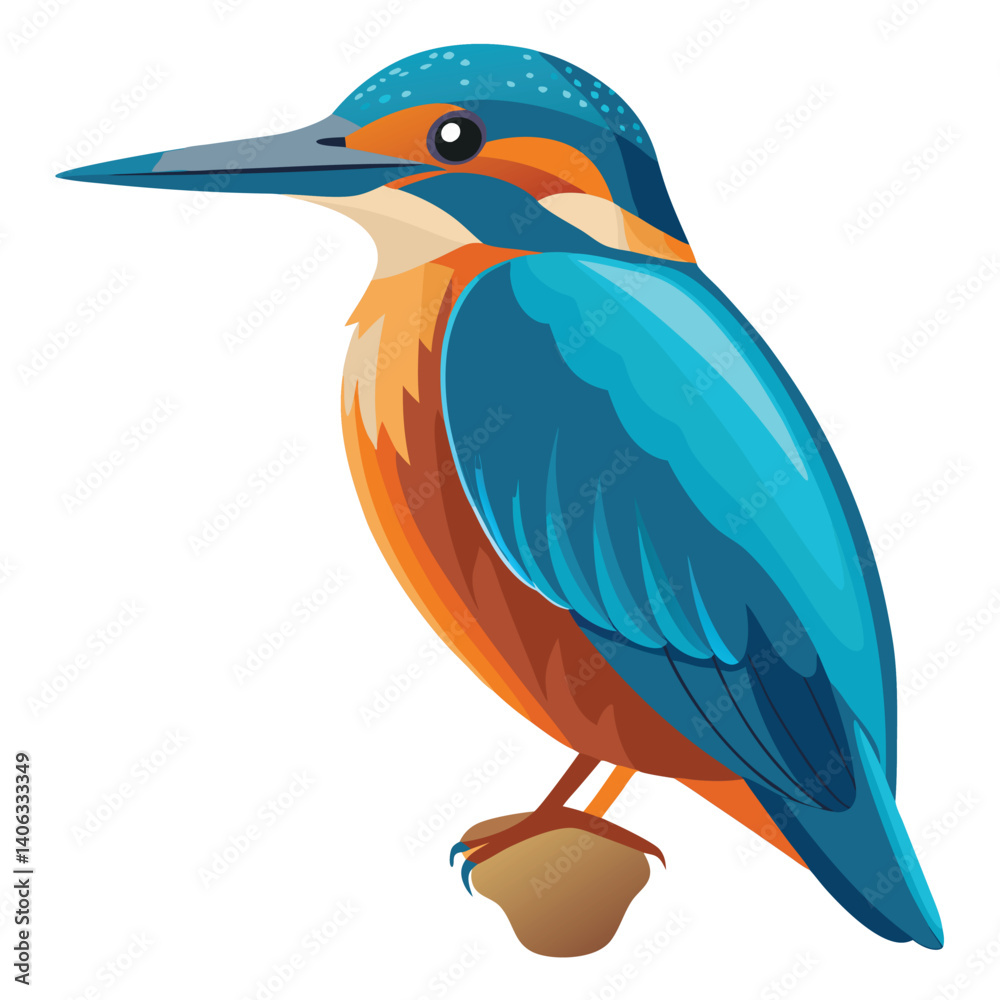 Fototapeta premium Kingfisher isolated on white background