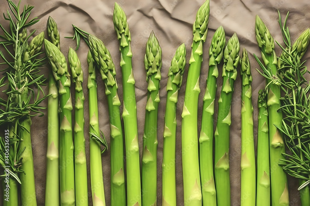 Obraz premium Fresh Asparagus & Rosemary
