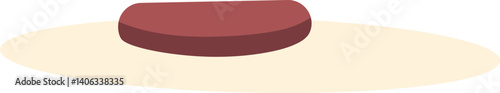 Grilled meat stake vector illustration