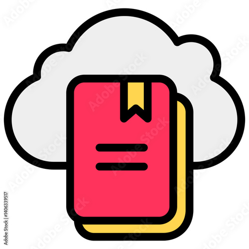 cloud and book icon