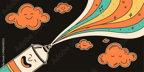 xplosion art paint several colors mixed with art brushes clean, graffiti markers, oleo tube, aerosol cans mixed paint, paint swirls floating, multicolor, abstract black background vector illustration.