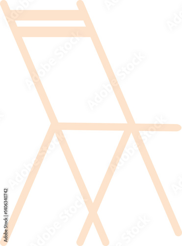 Folding portable chair vector illustratio