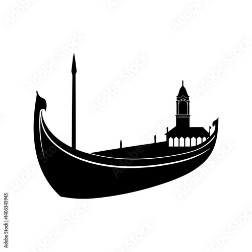 Gondola Silhouette vector illustration