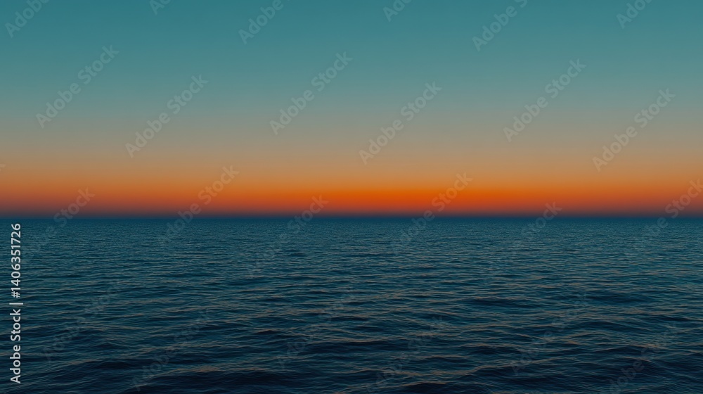 A serene ocean view at sunset, showcasing calm waters and a colorful horizon. A serene ocean view at sunset, showcasing calm waters and a colorful horizon.