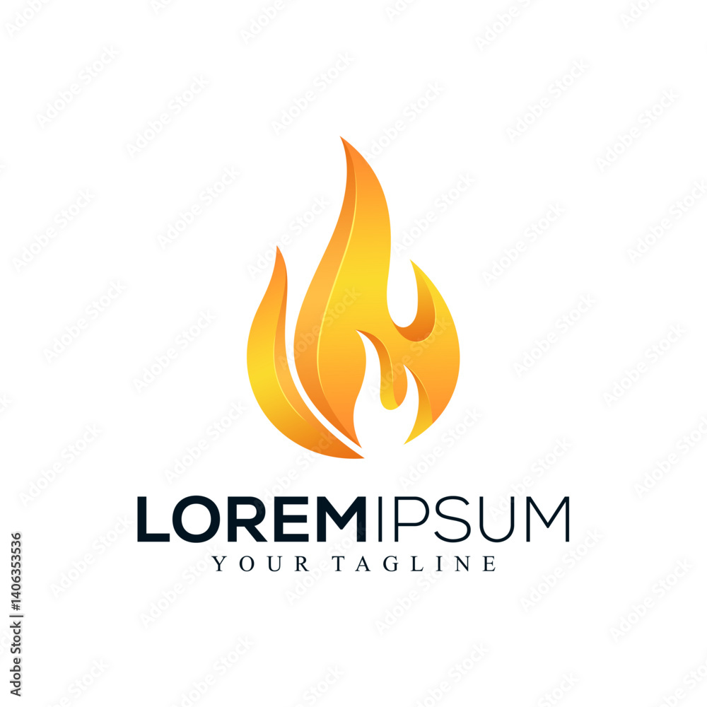 Abstract fire logo design Abstract fire logo design