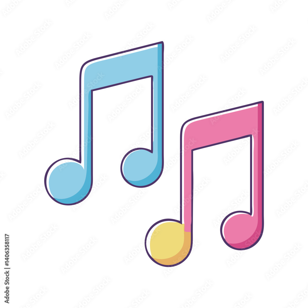 music notes  icon, music notes  vector illustration-simple illustration of music notes , perfect for music notes  logos and icons