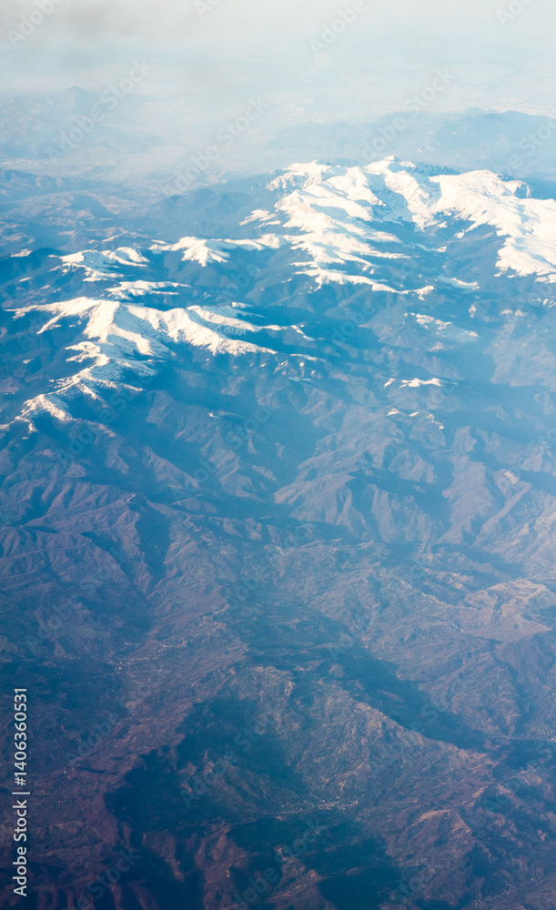 Snow covered mountain in Europe, a view of a mountain