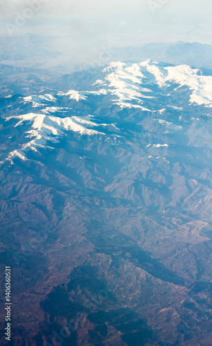 Obraz na płótnie Snow covered mountain in Europe, a view of a mountain w salonie