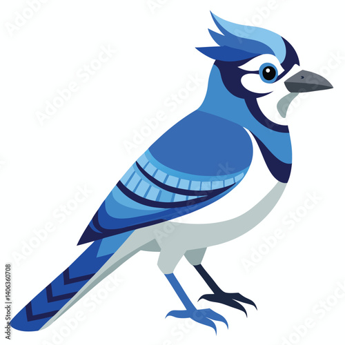 Blue Jay isolated on white background