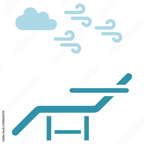Breeze dual tone mini illustration icon, Vector EPS 10 related to relaxation, spa, wellness and more. Modern concept, print, UI, UX kit, web and app development. 
