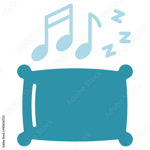 Nap Pillow dual tone mini illustration icon, Vector EPS 10 related to relaxation, spa, wellness and more. Modern concept, print, UI, UX kit, web and app development. 