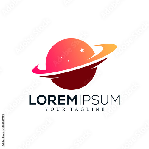 Abstract planet logo design