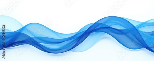 Wave abstract stripe design on white background with blue gradient, minimalism concept, wave, abstract