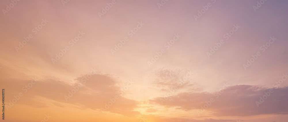 Sky with clouds at sunset featuring orange pink and purple hues. Sky with clouds at sunset featuring orange pink and purple hues.
