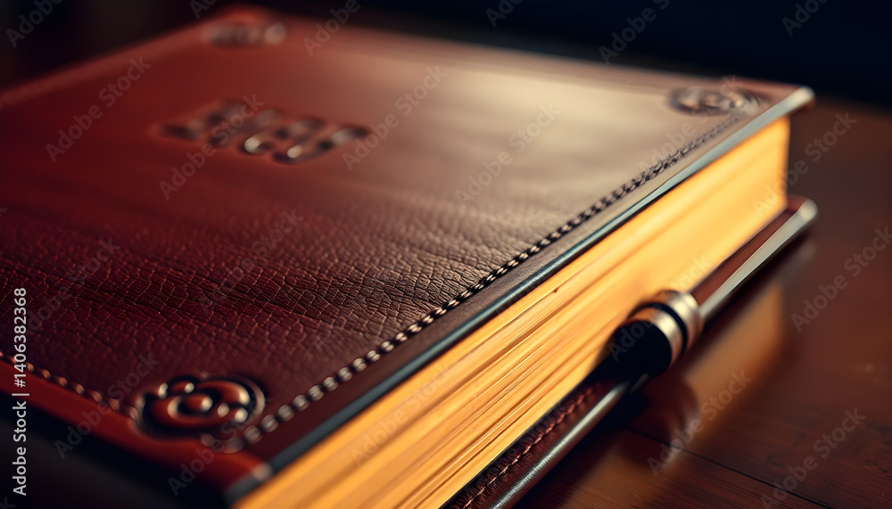 brown book sitting on top of a wooden table brown book sitting on top of a wooden table