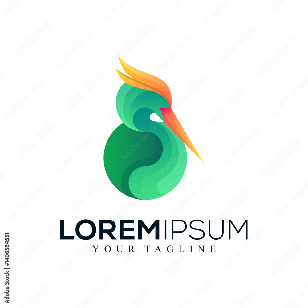Fototapeta premium Abstract swan logo design