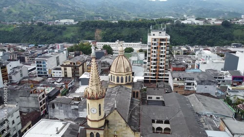 Aerial images of Pereira, Colombia. Aerial images of Pereira, Colombia. With aerial view of Plaza Simon Bolivar, the main cathedral of Pereira