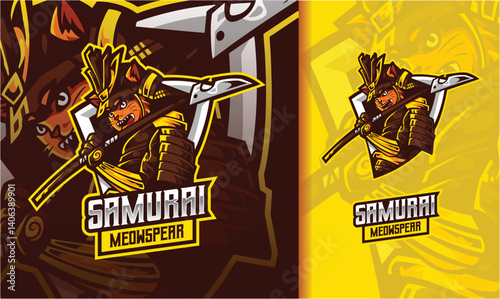 Cat samurai logo