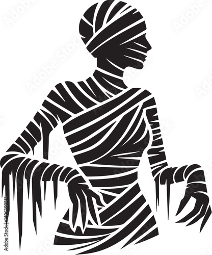 mummy vector silhouette illustration