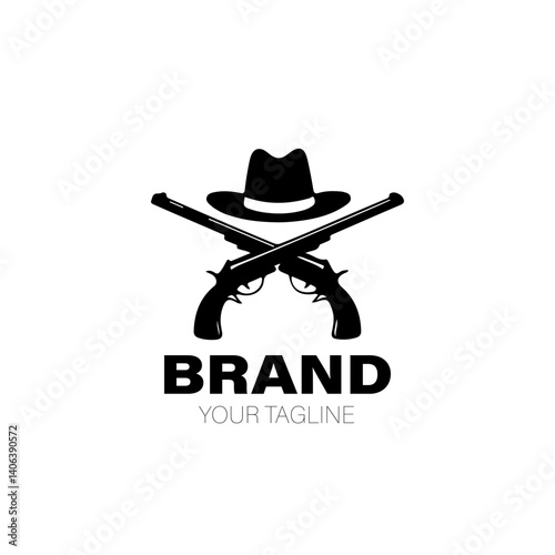 Outlaw Logo. Outlaw Logo Design. Outlaw Logo Brand. Outlaw Logo Vector Design Isolated on White Background