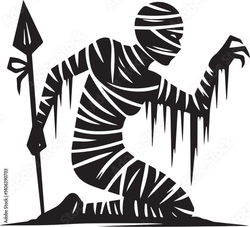 mummy vector silhouette illustration