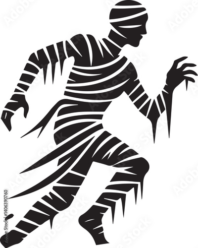 mummy vector silhouette illustration