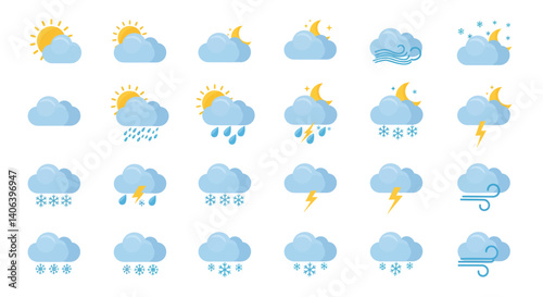 set of weather icons