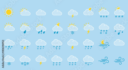 set of weather icons