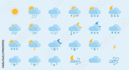 set of weather icons