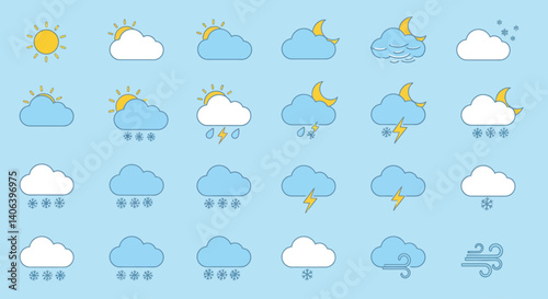 set of weather icons