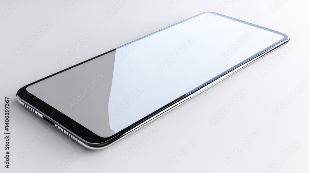 Modern Smartphone on a Plain Surface Modern Smartphone on a Plain Surface