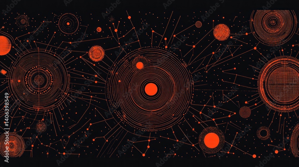 Obraz premium Abstract Cosmic Data Visualization