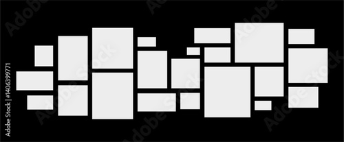 Pictures or photos frame collage. comics page grid layout 

abstract photo frames and digital photo wall template
